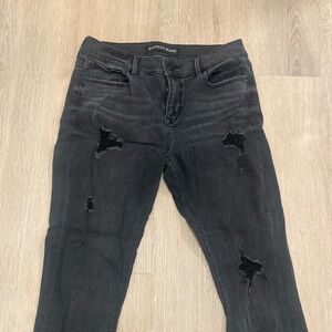 Express grey mid rise distressed jean size 8